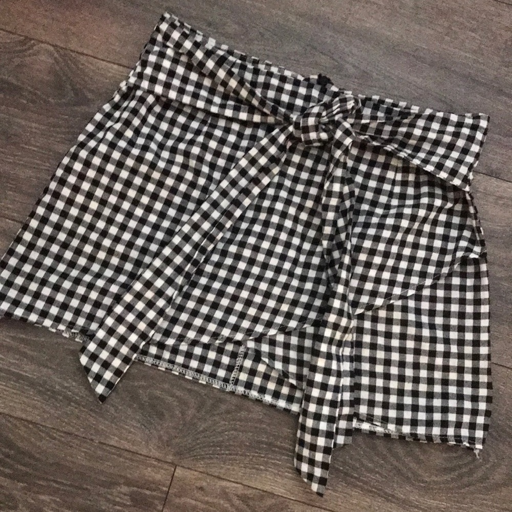Plaid mini skirt